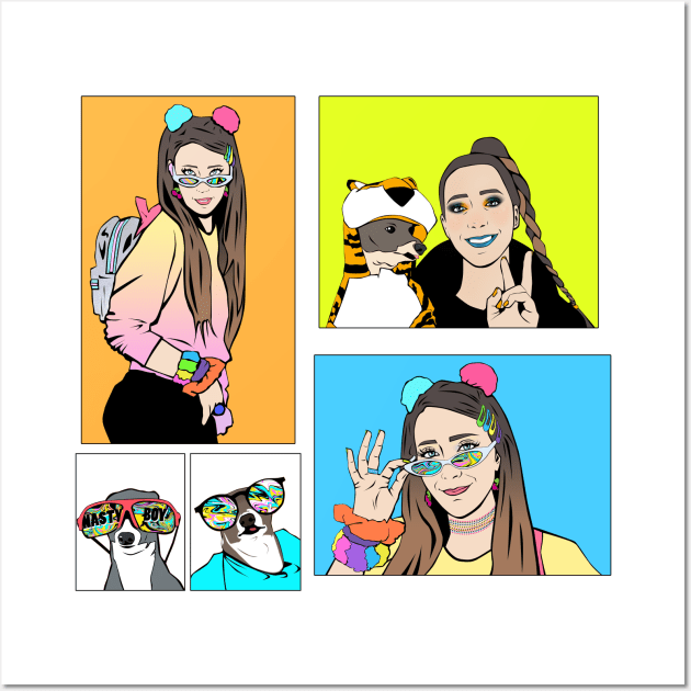 Jenna Marbles Stickers Wall Art by miyku